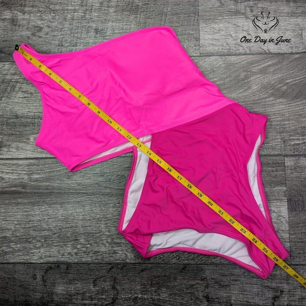 Sweatyrocks One Shoulder Color Block One Piece Sw… - image 5